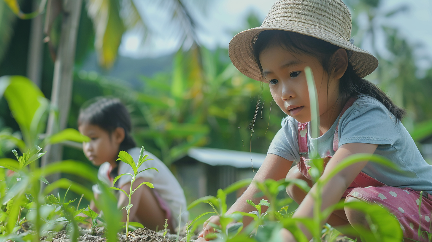Young people engaged in environmental stewardship